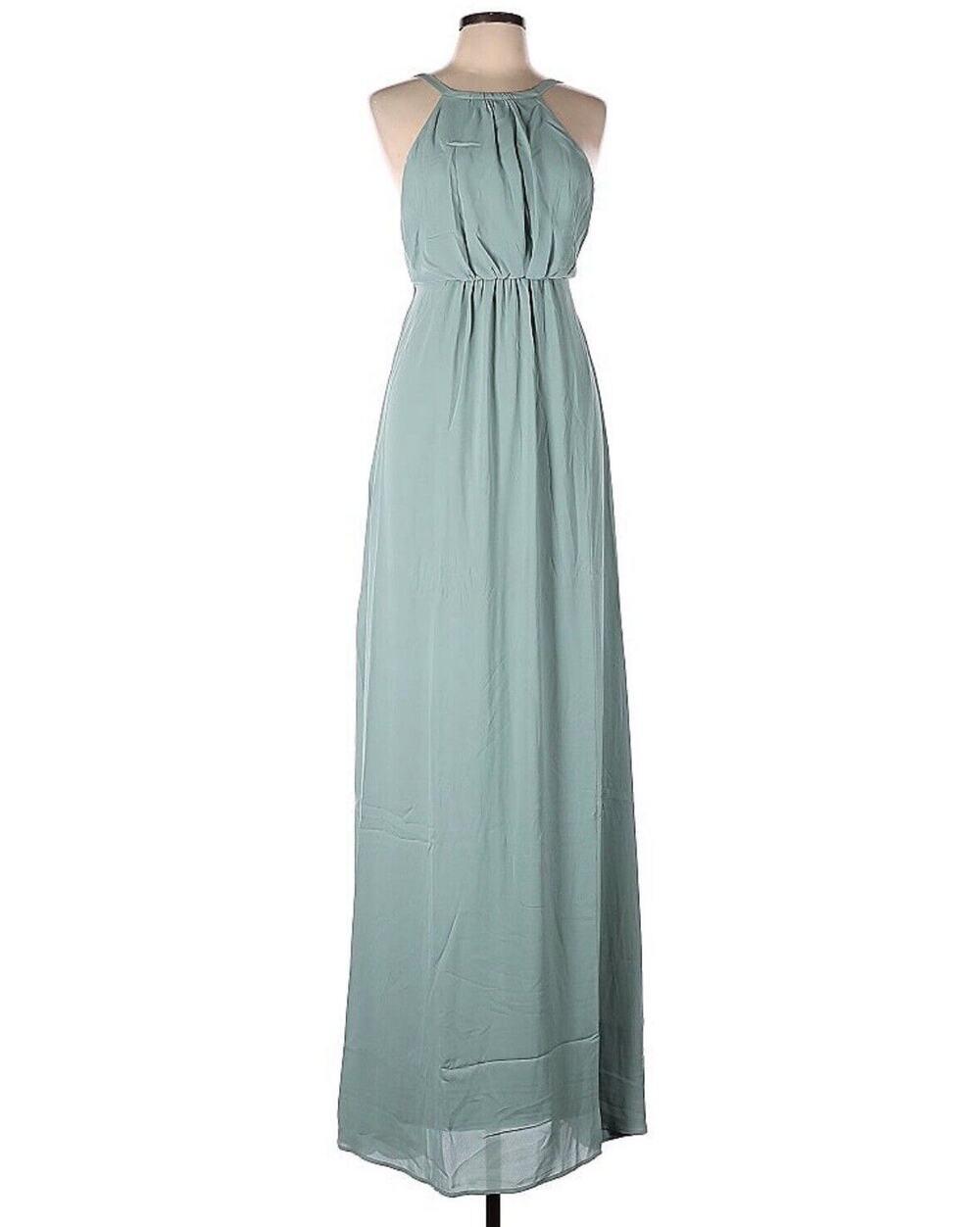 NWT Show Me Your Mumu Sage Green Chiffon Flowy Cocktail Dress Sz Large
